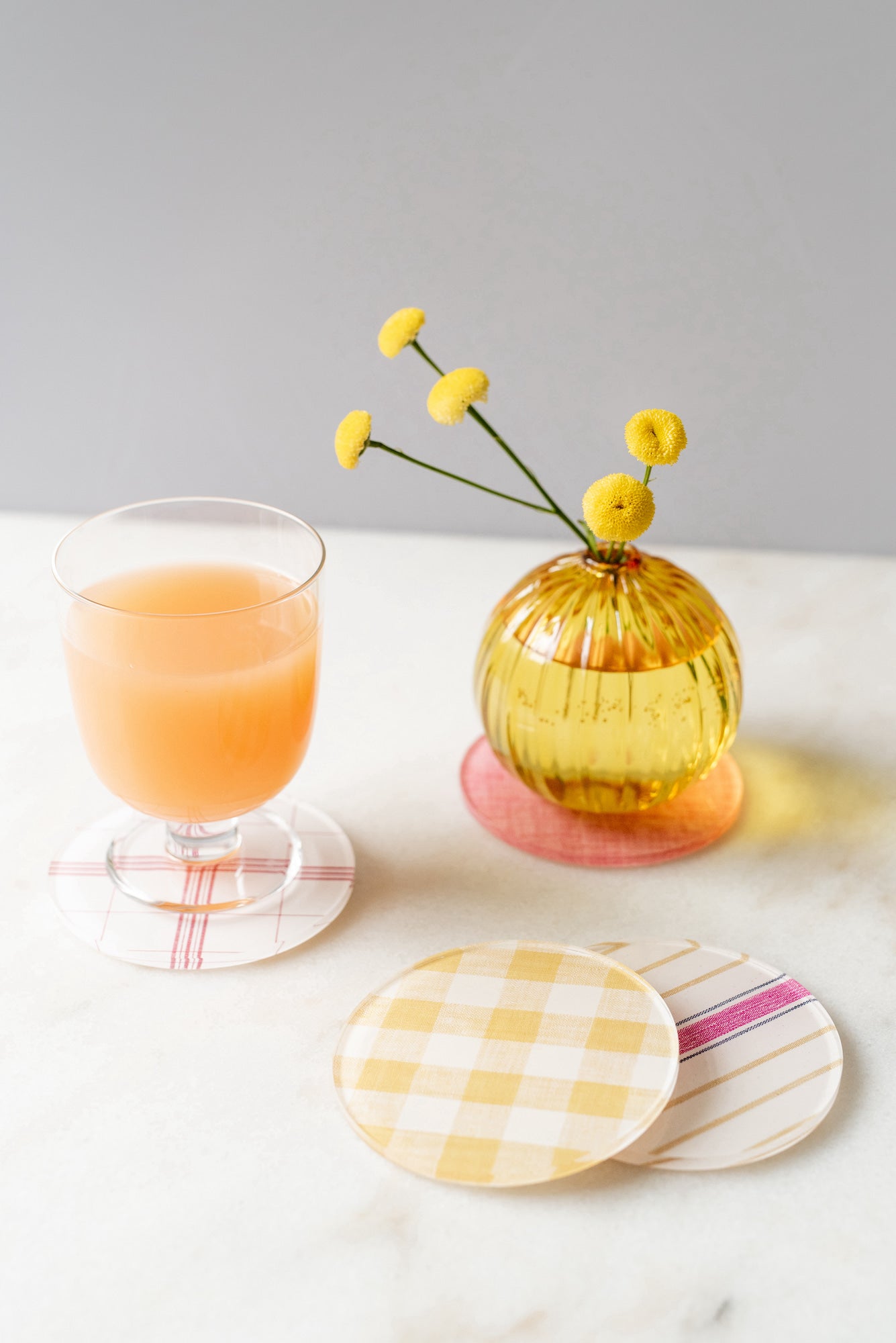 Chambray Cocktail Coasters Chambray Cocktail Coasters