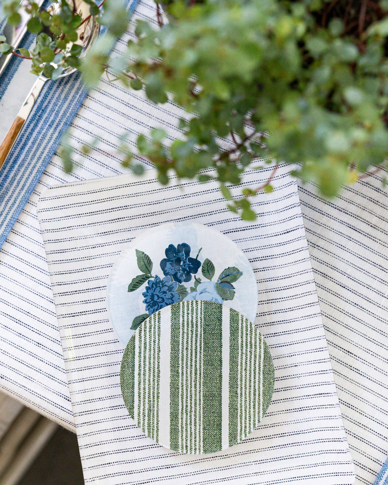 Green striped coaster from the Proper Table x Nathan Turner collaboration.