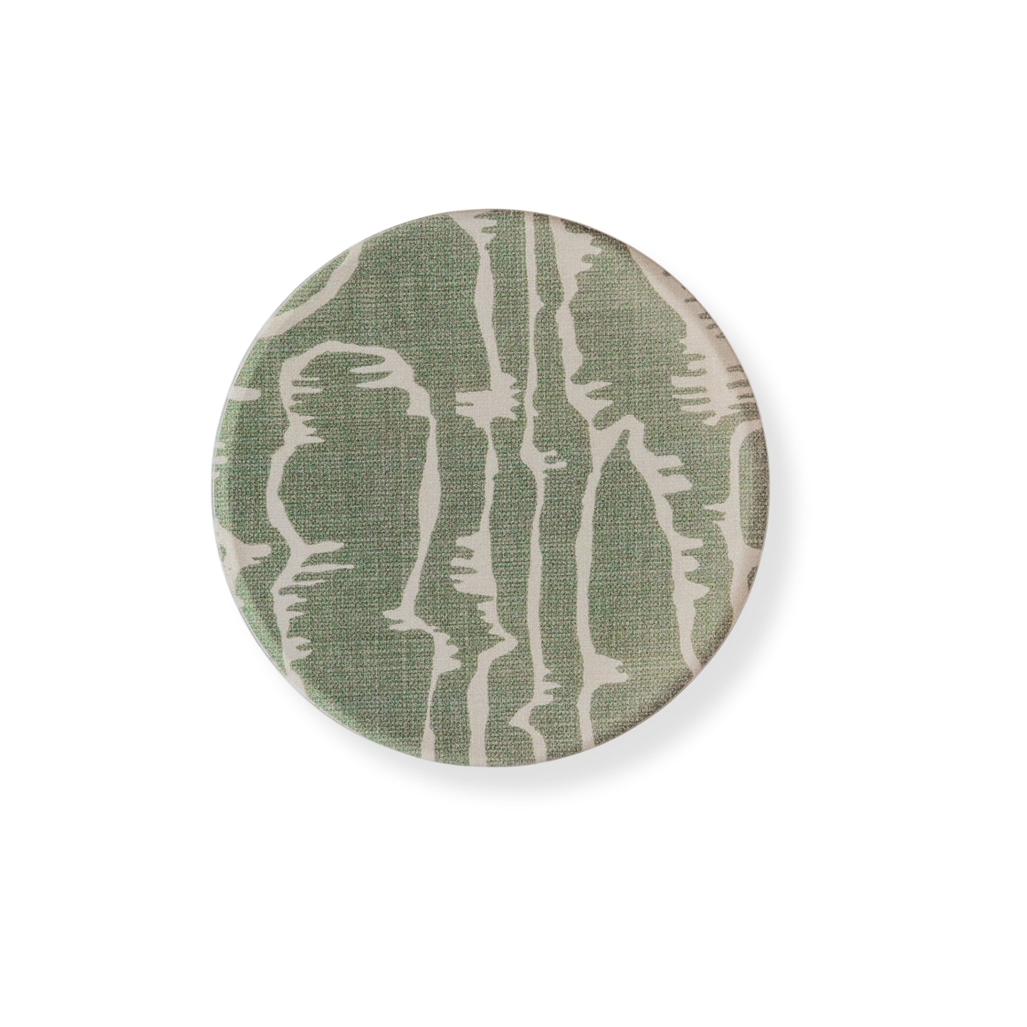 Tilda coaster in green linen. Proper table collaboration with Leah O'Connell.